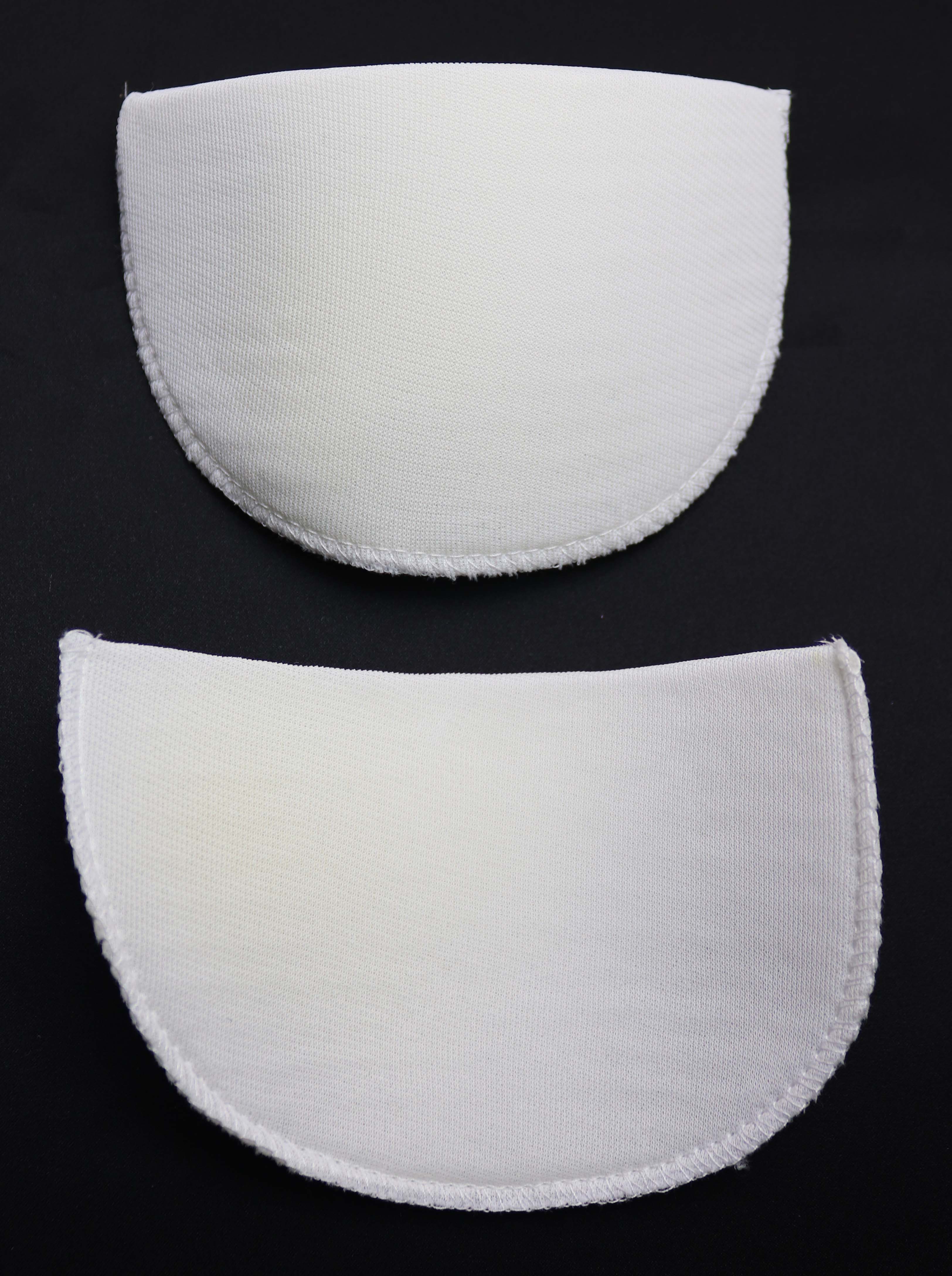 NYLON COVERED FOAM SHOULDER PADS - SMALL - WHITE